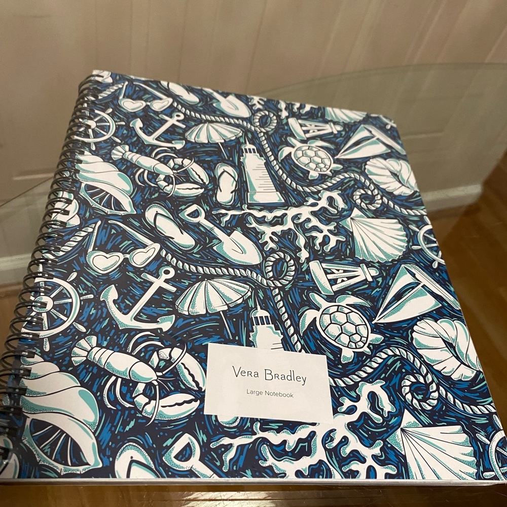 Vera Bradley Blue and White Large Notebook